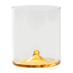 Zafferano Discobolo Glass Tumblers – Clear & Yellow
