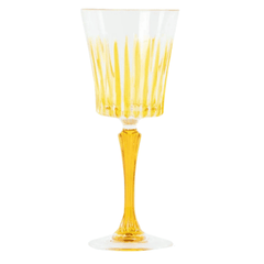Murano Crystal Wine Glasses – Yellow