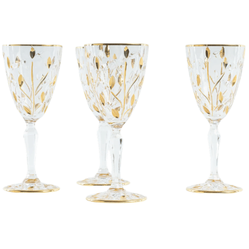 Gold Crystal Flute Glasses