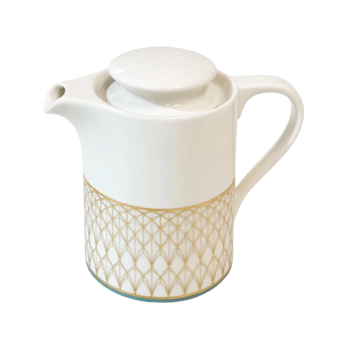 Spal Porcelains Teapot – White & Gold