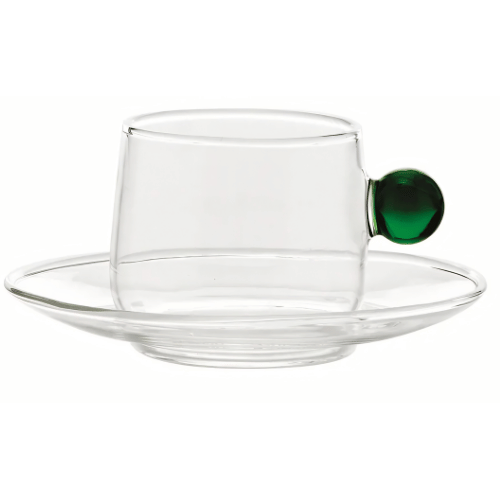 Zafferano Bilia Coffee Cup & Saucer Set - Green