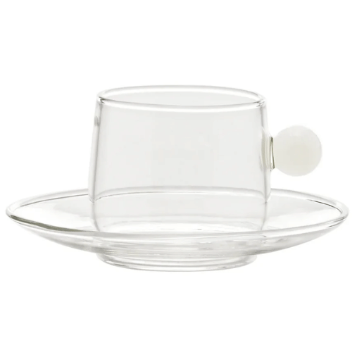 Zafferano Bilia Coffee Cup & Saucer Set – White  Ball