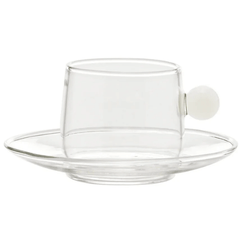 Zafferano Bilia Coffee Cup & Saucer Set – White  Ball