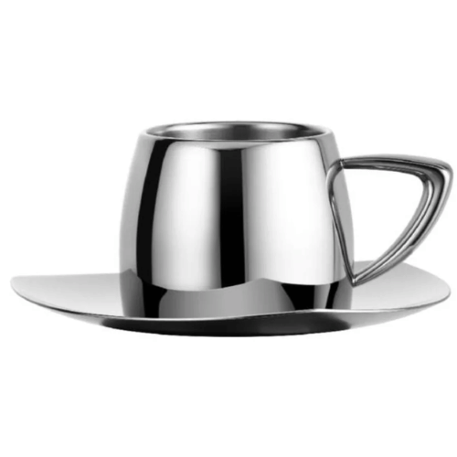 Large Double-Layered Cup and Saucer