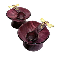 Purple Glass Salt Bowl – 11 cm