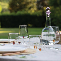 Zafferano Bilia Glass Goblets Set – Amber Ball