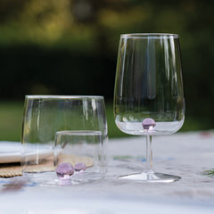 Zafferano Bilia Glass Goblets Set – Pink Ball