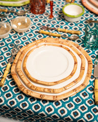 Les Ottomans Ceramic Plates Bamboo Collection – Brown
