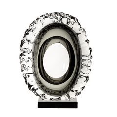 Concentric Cloud Decorative Art Glass Vase
