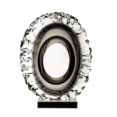 Concentric Cloud Decorative Art Glass Vase
