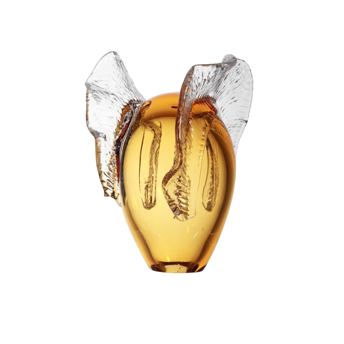 Dragonfly Tea Golden Glass Vase