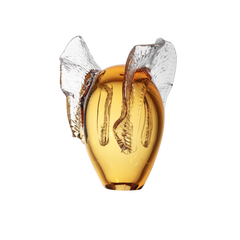 Dragonfly Tea Golden Glass Vase