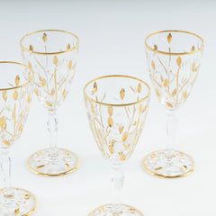 Gold Crystal Flute Glasses