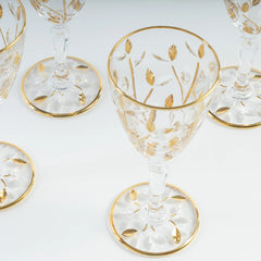 Gold Crystal Flute Glasses
