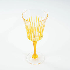 Murano Crystal Wine Glasses – Yellow