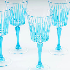 Les-Ottomans Crystal Wine Glasses – Blue