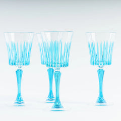 Les-Ottomans Crystal Wine Glasses – Blue