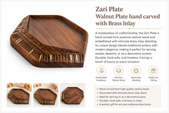 Zari Walnut Decorative Plate