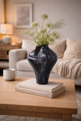 Midnight Blue Gloss Porcelain Vase