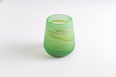 Green Swirl Round Natsheh Glass Cups