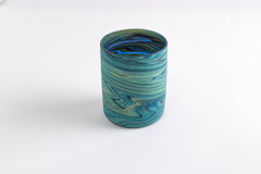 Blue Swirl Straight Natsheh Glass Cups