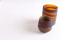 Straight Natsheh Glass Brown Cups