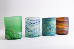 Green Swirl Straight Natsheh Glass Cups