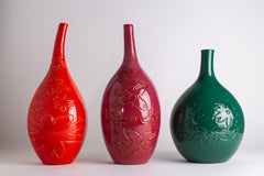 Decorative Red Ceramic Vase – North Collection