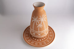 Najd Sgraffito Ceramic Wall Accent Decorative Plate
