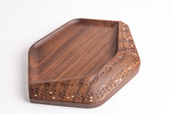 Zari Walnut Hand Carved with Brass Inlay Plate