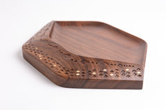 Zari Walnut Hand Carved with Brass Inlay Plate