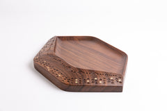 Zari Walnut Hand Carved with Brass Inlay Plate