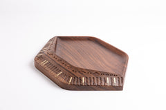 Zari Walnut Decorative Plate