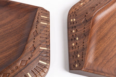 Zari Walnut Decorative Plate