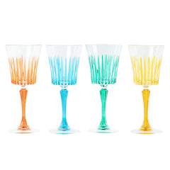 Murano Crystal Wine Glasses – Yellow