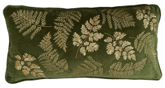 Embroidered Velvet Cushion Cover – Olive