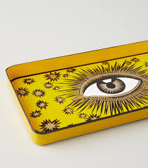 All-Seeing Eye Hand Painted Iron Tray – Yellow