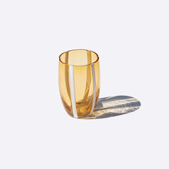 Zafferano Gessato Drinking Glass Set – Amber