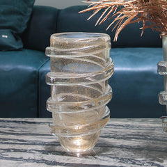 Gold Poline Thread Glass Vase