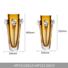Luxury Amber Glass Vase