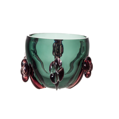 Lake Green Art Glass Centerpiece Bowl