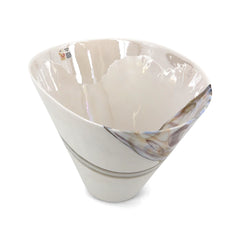 Yalos Murano Intarsio Avorio Crystal Bowl