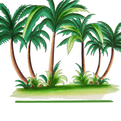 Flora Palm Tree Serving Tray