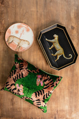 Tiger Hand Painted Iron Tray