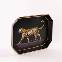 Tiger Hand Painted Iron Tray