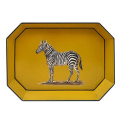 Zebra Hand Painted Iron Tray