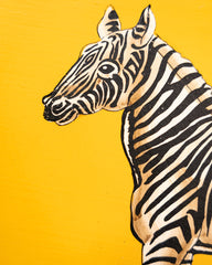 Zebra Hand Painted Iron Tray