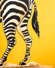 Zebra Hand Painted Iron Tray