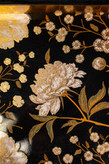Lacquered Rectangular Flower Tray – Black