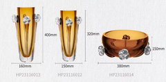 Luxury Amber Glass Vase